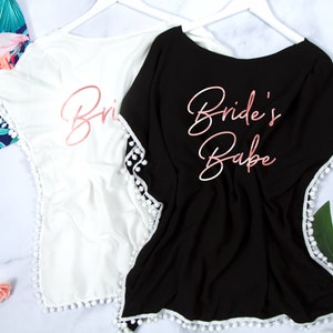 Bachelorette Party Gift, Personalized Bridal Gift, Bridesmaid Cover Ups, Bride Tribe Gift, Beach Bachelorette Party, Bridal Party Gift
