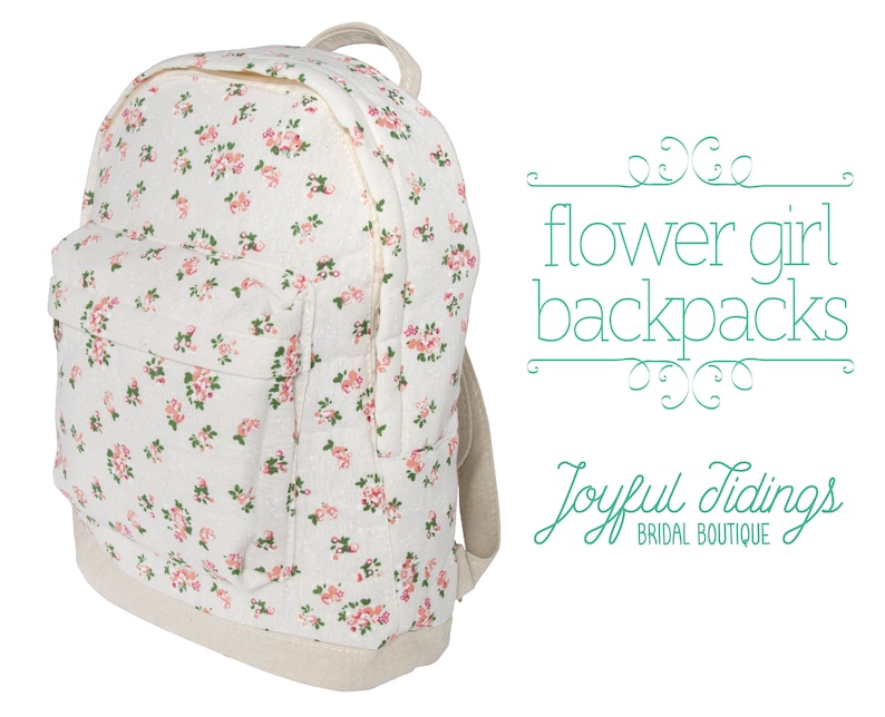 SALE Embroidered Flower Girl Backpack Flower Girl Gift Etsy