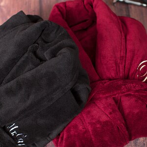 Personalized Men's Holiday Gift Robe, Custom Gift for Him, Monogrammed Men's Robe, Christmas Present, Holiday Robe, Men's Plush Fleece Robe image 7
