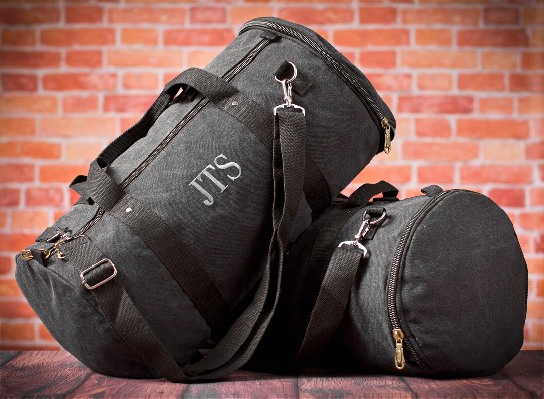 Personalized Canvas Duffle Bag, Birthday Day Gift for Him, Men's Gym Duffle Bag, Cotton