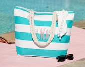 Personalized Beach Bag, Easter Basket, Custom Name Beach Tote Bag, Easter Gift Basket, Personalized Large Tote Bag. Custom Canvas Beach Bag