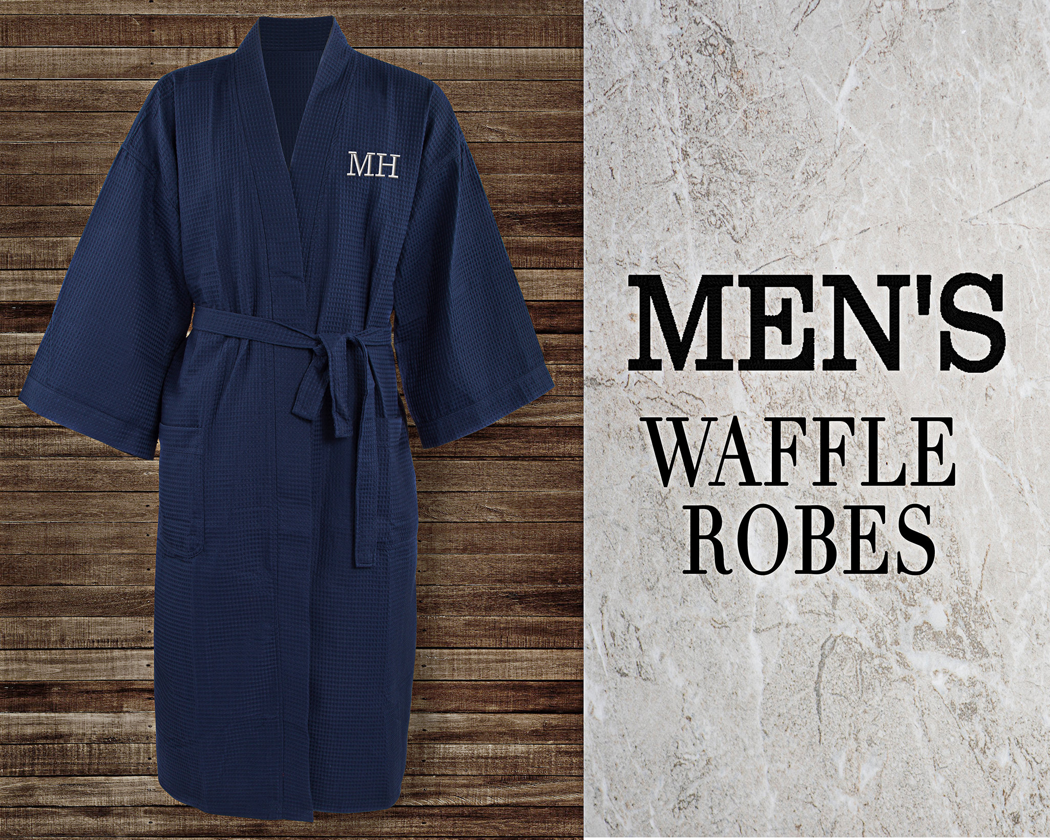 Personalized Men's Waffle Robes Groomsmen's Robes | Etsy