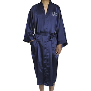 Personalized Men&#39;s Satin Robe, Father&#39;s Day Gift Robe, New Dad Gift, Gift for Dad, Father Gift Idea, Gift for Grandfather, Custom Men&#39;s Robe