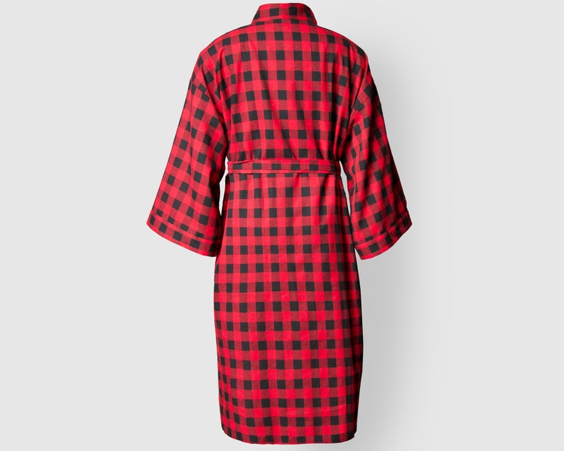 Personalized Men's Plaid Robe Woven Plaid Robe Custom Etsy