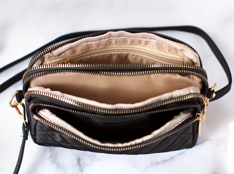 Personalized Quilted Crossbody Clutch Bag, Custom Name Handbag image 6