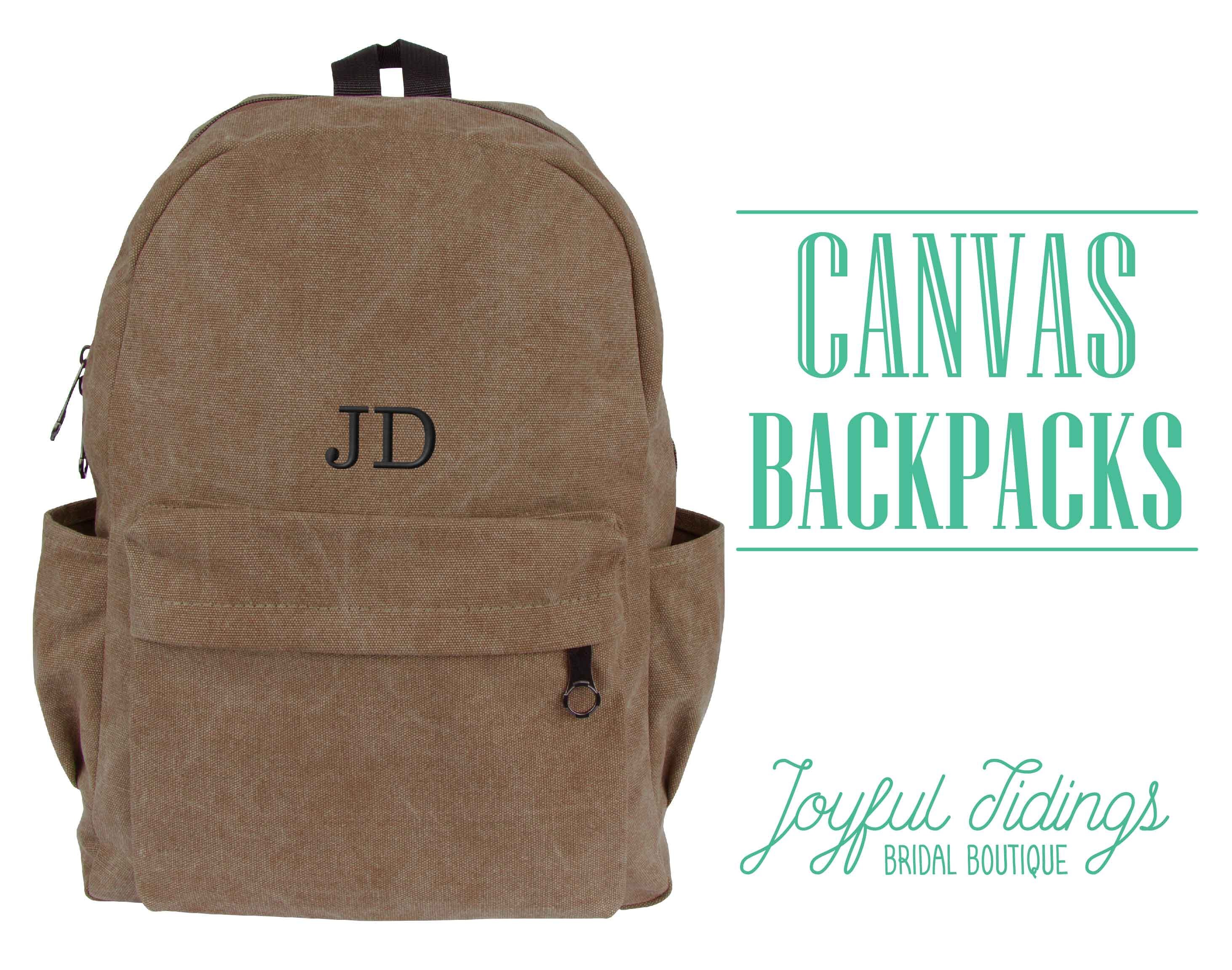 SALE Monogrammed Men's Backpack Canvas Backpack Rugged Etsy