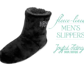 monogrammed slipper booties