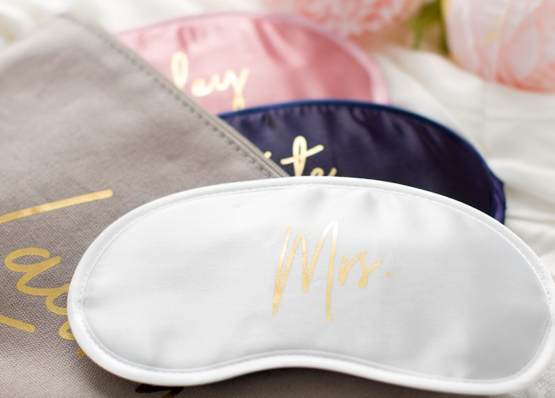 Bridesmaid Gift Satin Sleep Mask Personalized Eye Mask Etsy