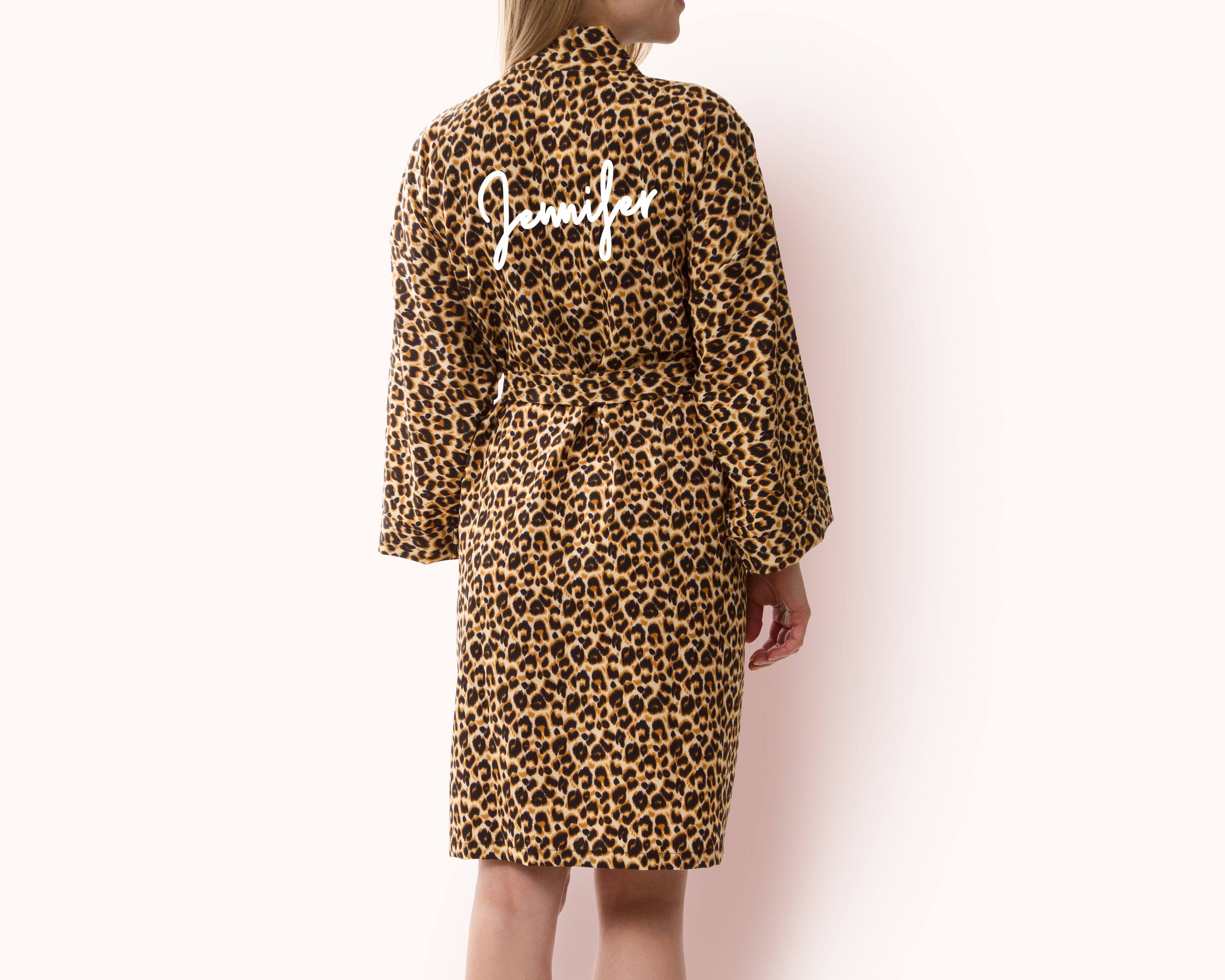 Woman's Leopard Robe Personalized Women's Leopard Robe Holiday Robe Gift - Etsy