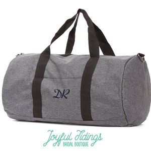 Personalized Duffel Bag, Heathered Duffle Bag, Travel Bag, Groomsmen Gift, Overnight Travel Bag, Wedding Gift, Dad Gift, Anniversary Gift image 5