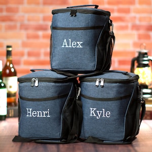Custom Name Beer Cooler, Personalized Holiday Gift, Christmas Gift For Him, Insulated Cooler Bag, Gift for Husband Boyfriend Holiday gift,