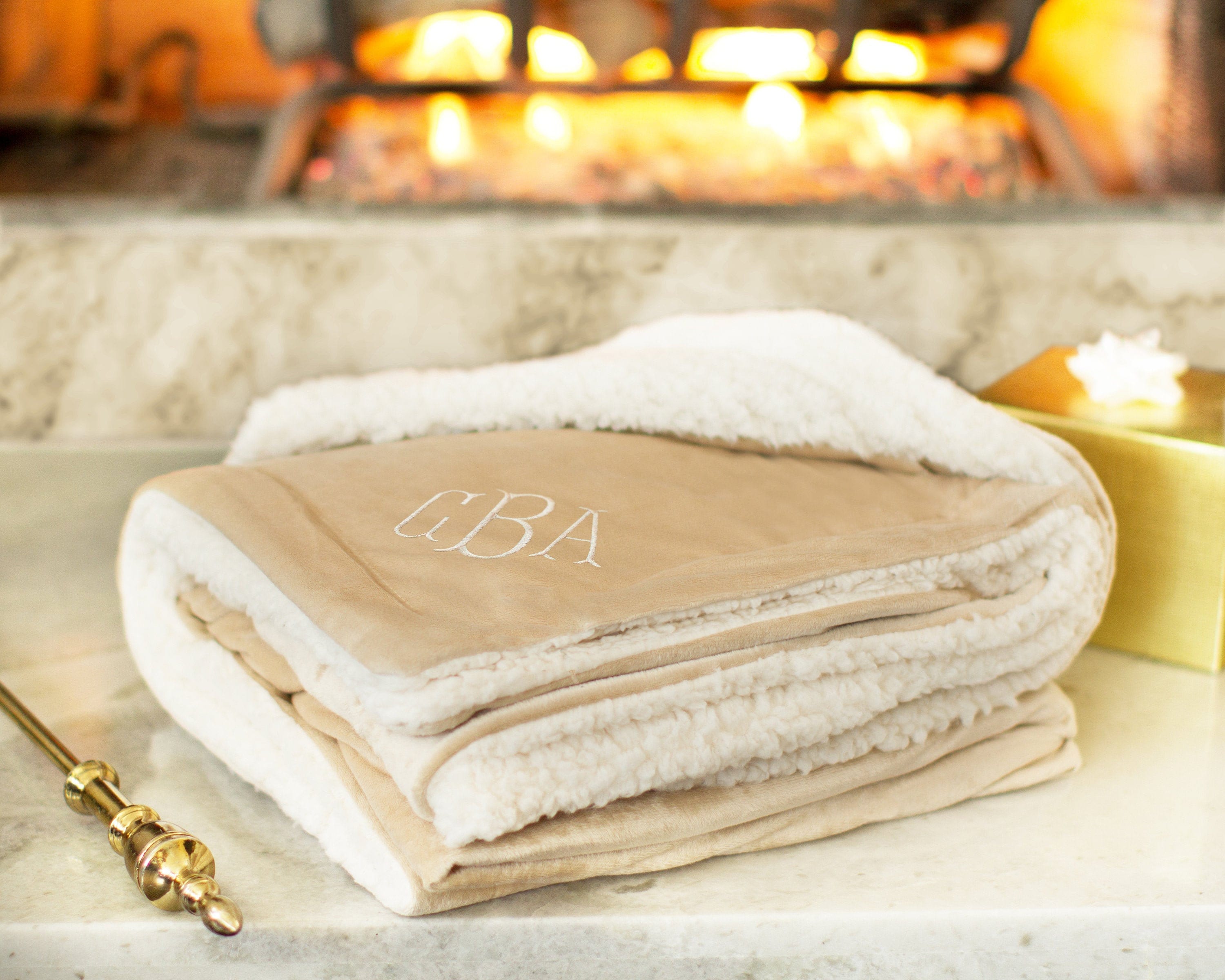 Custom Name Sherpa Blanket – Olivia Heyward Handmade & Handpicked