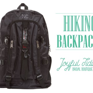 SALE Monogrammed Hiking Backpack, Water Resistant Backpack, Outdoor Backpack, Rugged Gift, Durable Backpack, Gift for Him, Anniversary Gift