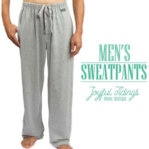 Personalized Men's Sweatpants, Monogrammed Lounge Pants, Birthday Present, Wedding Gift, Father's Day Gift, Holiday Present, Pajama Pants image 1