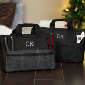 Personalized Tool Bag, Custom Christmas Gift, Monogrammed Tool Bag, Custom Gift for Men, Soft Sided Small Tool Bag, Holiday Gift for Him