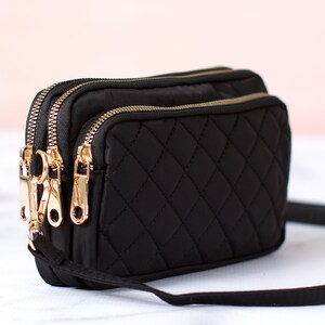 Personalized Quilted Crossbody Clutch Bag, Custom Name Handbag image 9