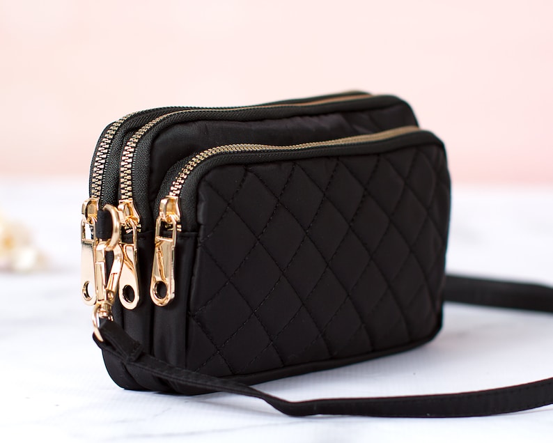Personalized Quilted Crossbody Clutch Bag, Custom Name Handbag image 9