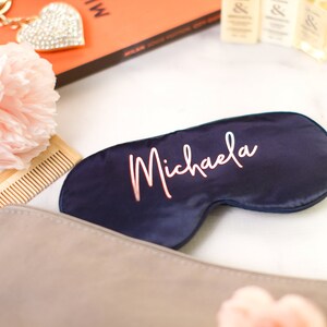 Bridesmaid Gift Custom Printed Eye Mask, Bridal Party Gift Set Sleep Mask, Silky Satin Mask Bachelorette Party, Personalized Wedding Favor image 8