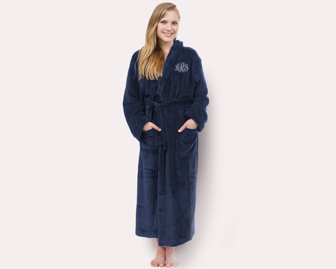 Personalized Fleece Robe With Hoodie, Christmas Gift Cozy Hooded Fleece