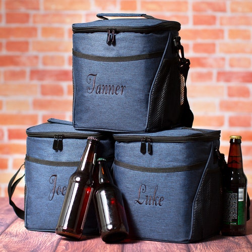 SALE Personalized Beer Cooler Bag Groomsmen Gift Monogrammed Etsy