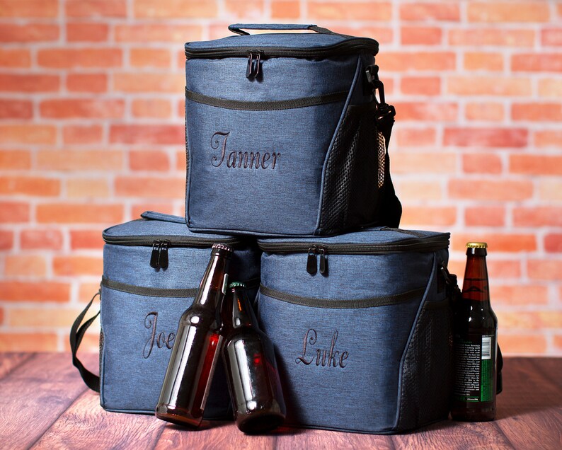 Groomsmen Gift Beer Cooler Bag Personalized Insulated Lunch Etsy
