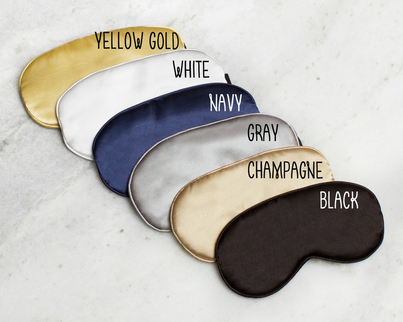 Custom Printed Eye Mask Gift Set Sleep Mask Silky Satin Etsy