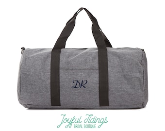 Personalized Duffel Bag, Heathered Duffle Bag, Travel Bag, Groomsmen Gift, Overnight Travel Bag, Wedding Gift, Dad Gift, Anniversary Gift