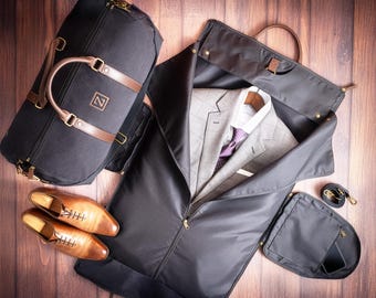 Custom Convertible Canvas Duffle Bag, Groomsmen Gift Travel Suit Bag Duffle, Overnight Garment Travel Bag, Father's Day Travel Gift