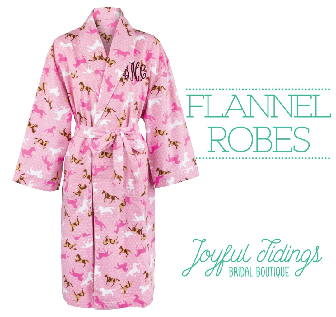 Personalized Cotton Flannel Robes, Christmas Gift, Holiday Gift Idea