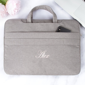 Monogrammed Laptop Sleeve, Custom Laptop Tablet Case, Personalized Laptop Tablet Bag, Custom Gift for Teacher, Protective Computer Bag