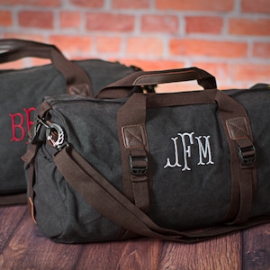Personalized Valentine&#39;s Day Gift for Him, Valentine Present For Boyfriend, Husband, Mens Duffel Bag, Travel Overnight Bag, Travel Bag