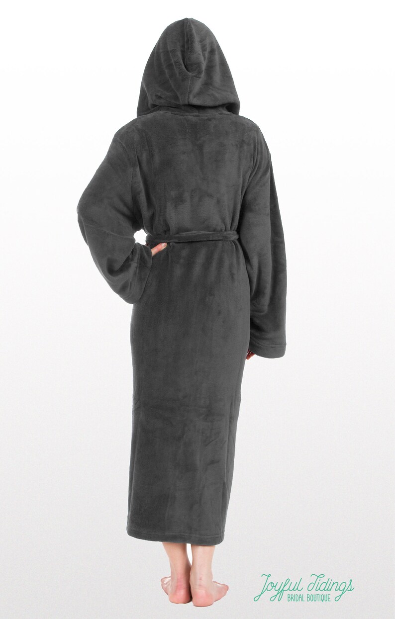 Personalized Hooded Fleece Robe Cozy Hoodie Fleece Robe Etsy