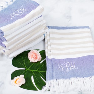 Personalized Bridesmaid Gift Turkish Beach Towel, Bridesmaid Proposal Gift Turkish Towel, Bridal Gift, I Do Crew Gift, Bridal Party Present image 10