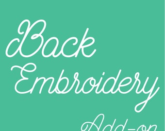 Replace Front Monogram with Back Embroidery Add-on