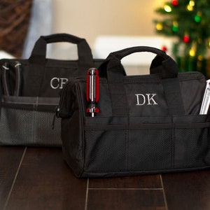 Personalized Tool Bag, Custom Christmas Present, Holiday Gift for Him, Monogrammed Tool Bag, Custom Gift for Men, Soft Sided Small Tool Bag