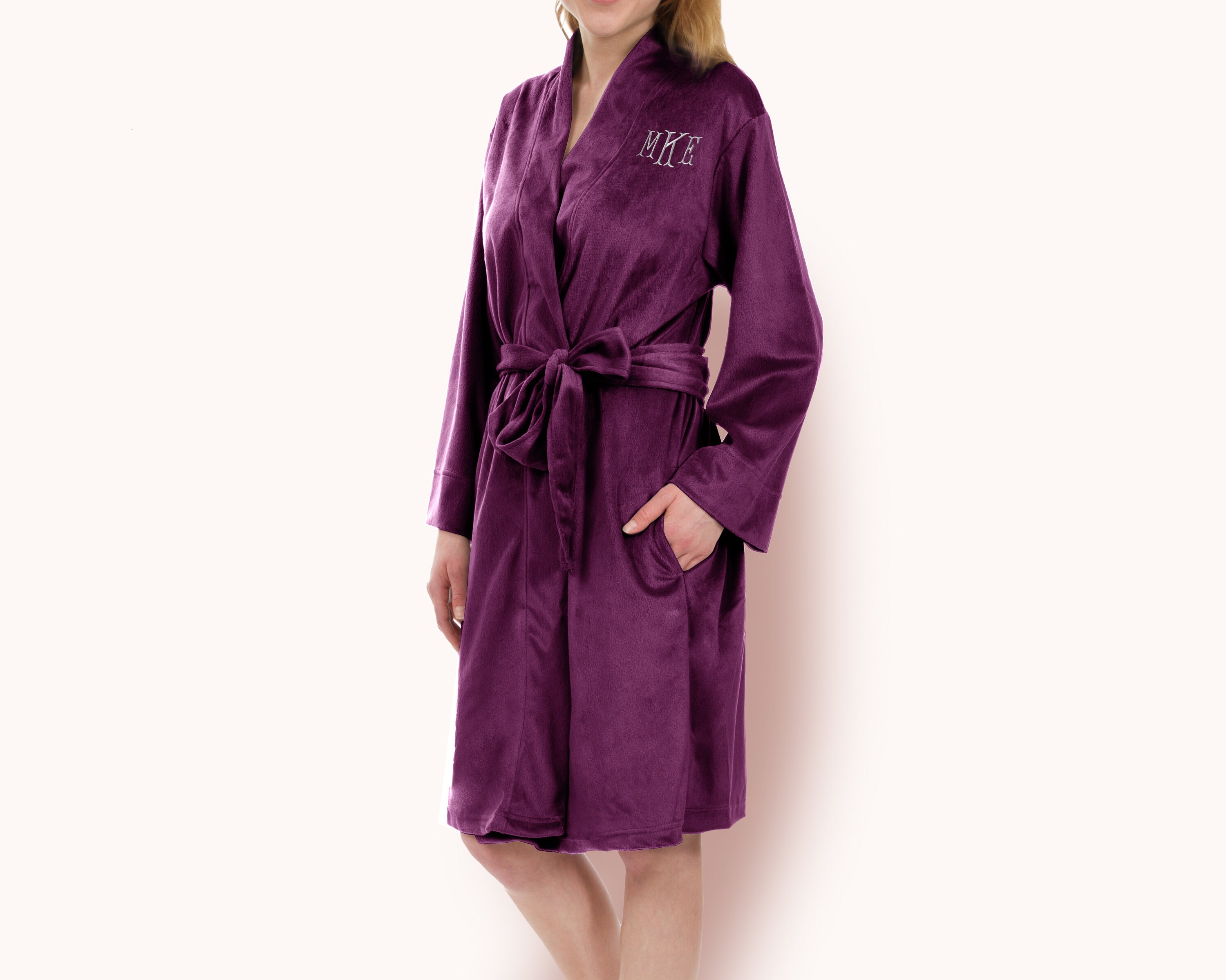 Personalized Women's Robe Soft Velvet Fleece Robe Etsy