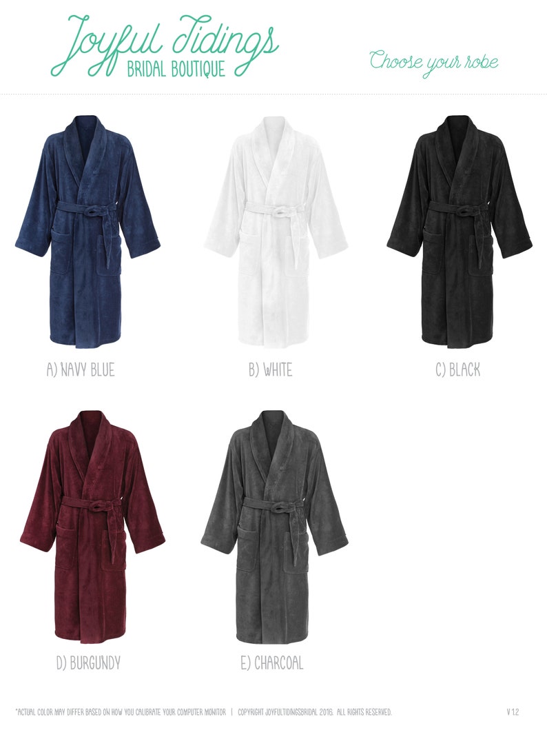 Personalized Men's Holiday Gift Robe, Custom Gift for Him, Monogrammed Men's Robe, Christmas Present, Holiday Robe, Men's Plush Fleece Robe image 2