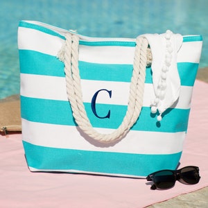 Personalized Beach Bag, Custom Name Tote Bag, Teacher&#39;s Appreciation Gift, Personalized Gift Bag for Teacher, Cute Gift Idea, Thank You Gift