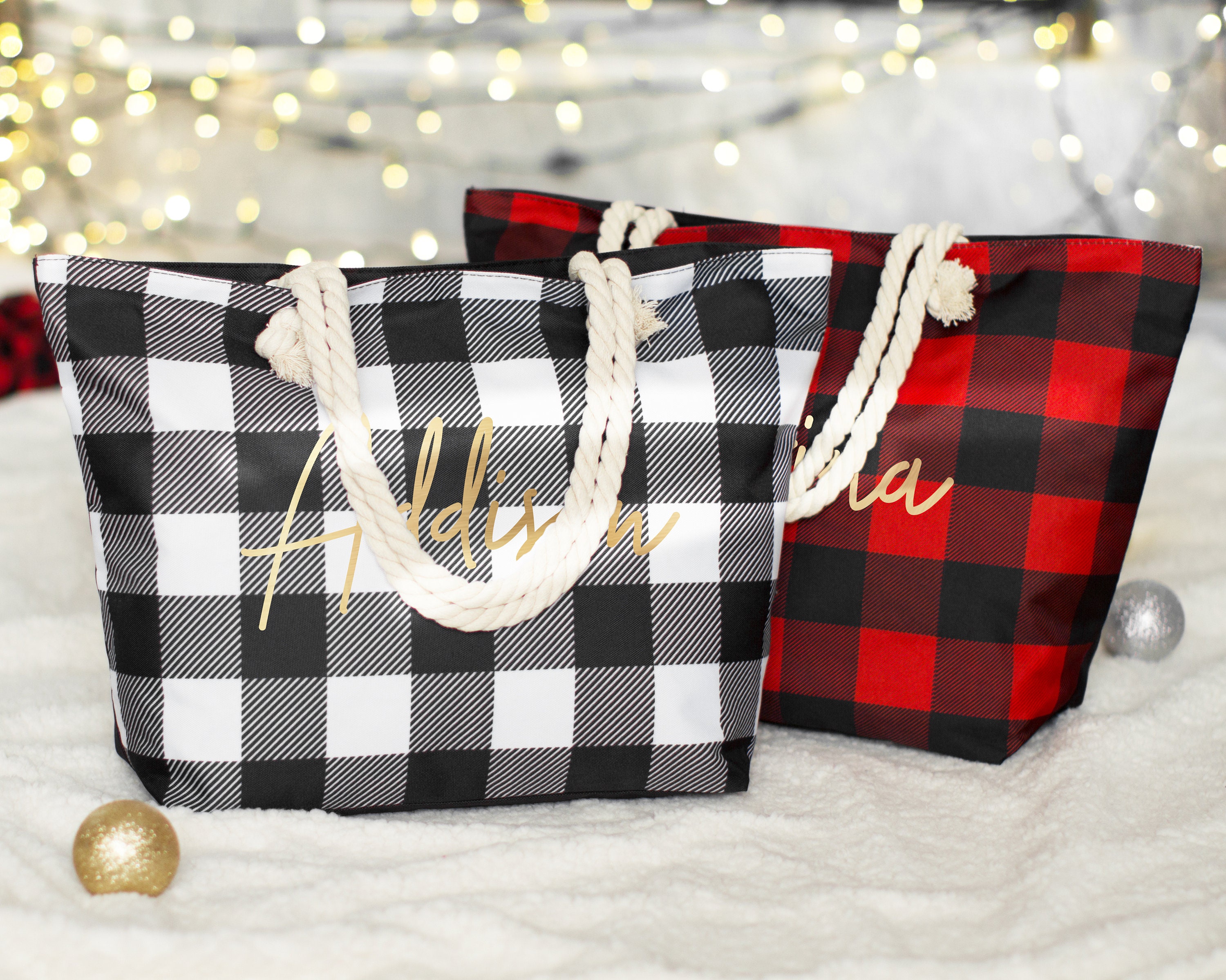 Handbags Tote Coach Gallery Tote With Buffalo Plaid Print Coach 