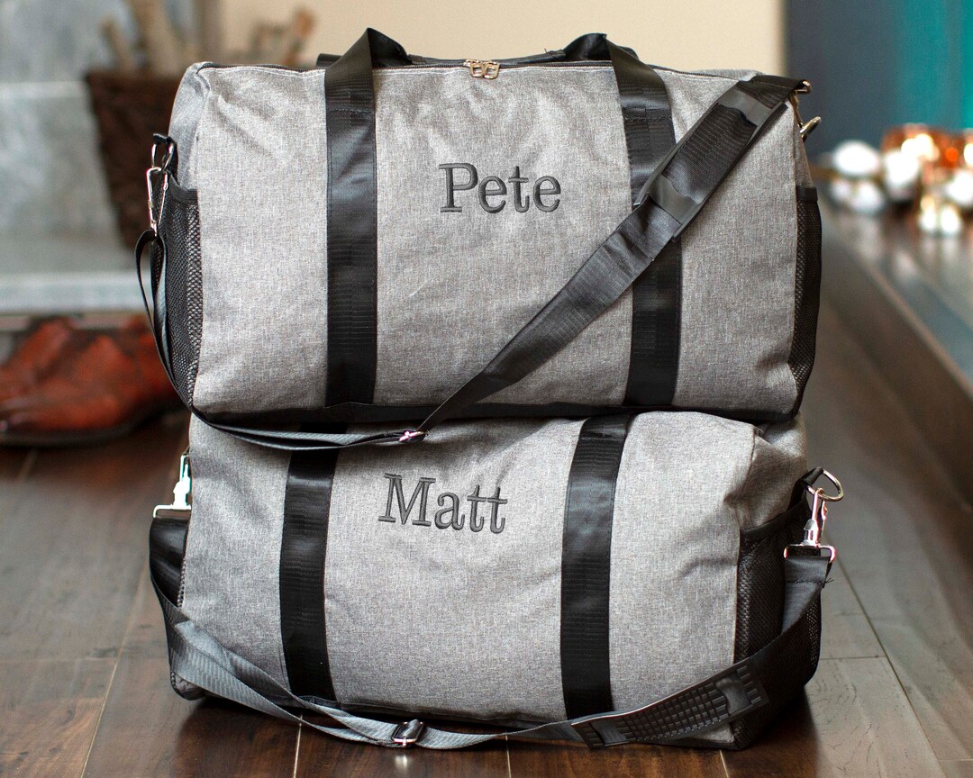Personalized Travel Duffle Bag, Corporate Gift for Him, Custom Duffel