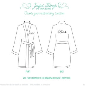 Personalized Oxford Cloth Robe, Bridesmaid Gift, Bridal Party Robes, Set of Bridesmaids Robe, Wedding Robe, Bridal Robe Gown image 10