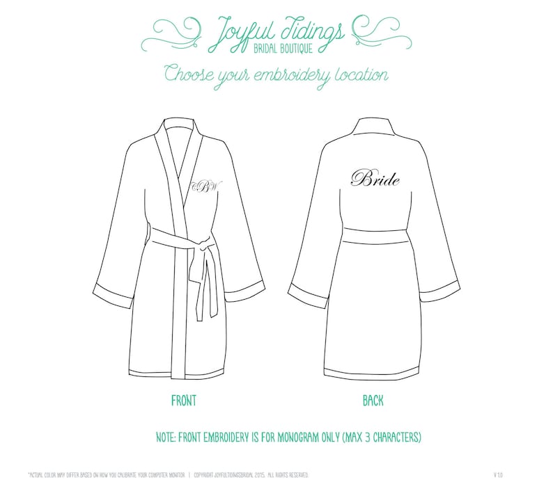 Personalized Oxford Cloth Robe, Bridesmaid Gift, Bridal Party Robes, Set of Bridesmaids Robe, Wedding Robe, Bridal Robe Gown image 10