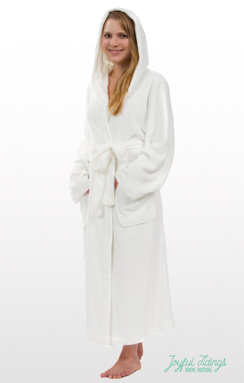 Personalized Hooded Fleece Robe Cozy Hoodie Fleece Robe Etsy