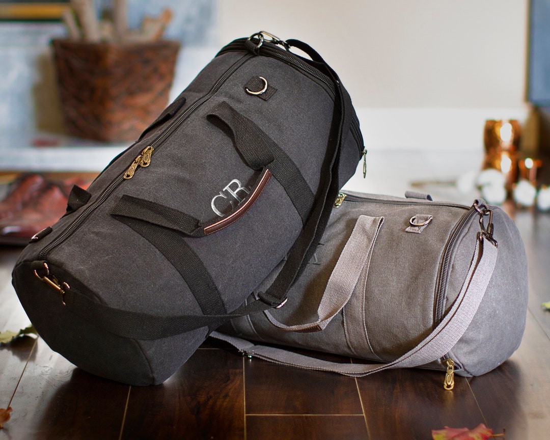 Personalized Canvas Duffle Bag, Groomsmen Gift Duffle Bag, Custom