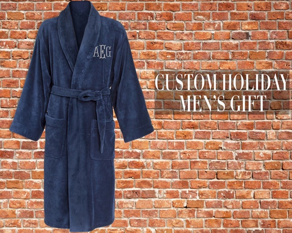 mens personalised fleece dressing gowns