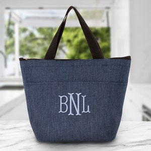 Personalized Insulated Lunch Tote, Monogrammed Lunch Cooler Bag Tote, Custom Name Lunch Box, Teacher&#39;s Gift Lunch Bag, Food Prep Lunch Bag