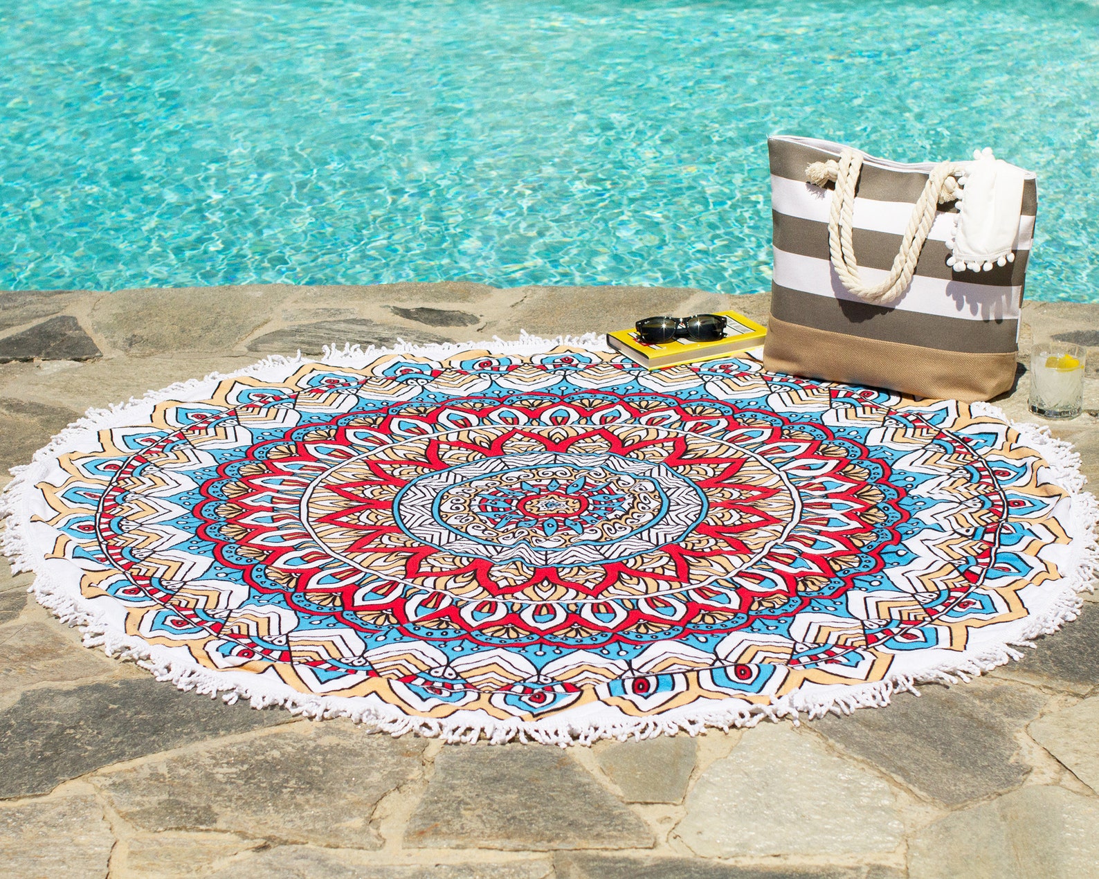 ROUND TOWEL WITH FRINGING THE BODYGUARD main image 0