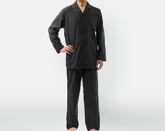 SALE Personalized Men's Pajama Set, Woven Pajamas, Birthday Present, Custom Name Men's Gift, Groomsmen Gift Set, Custom Pajamas for Him