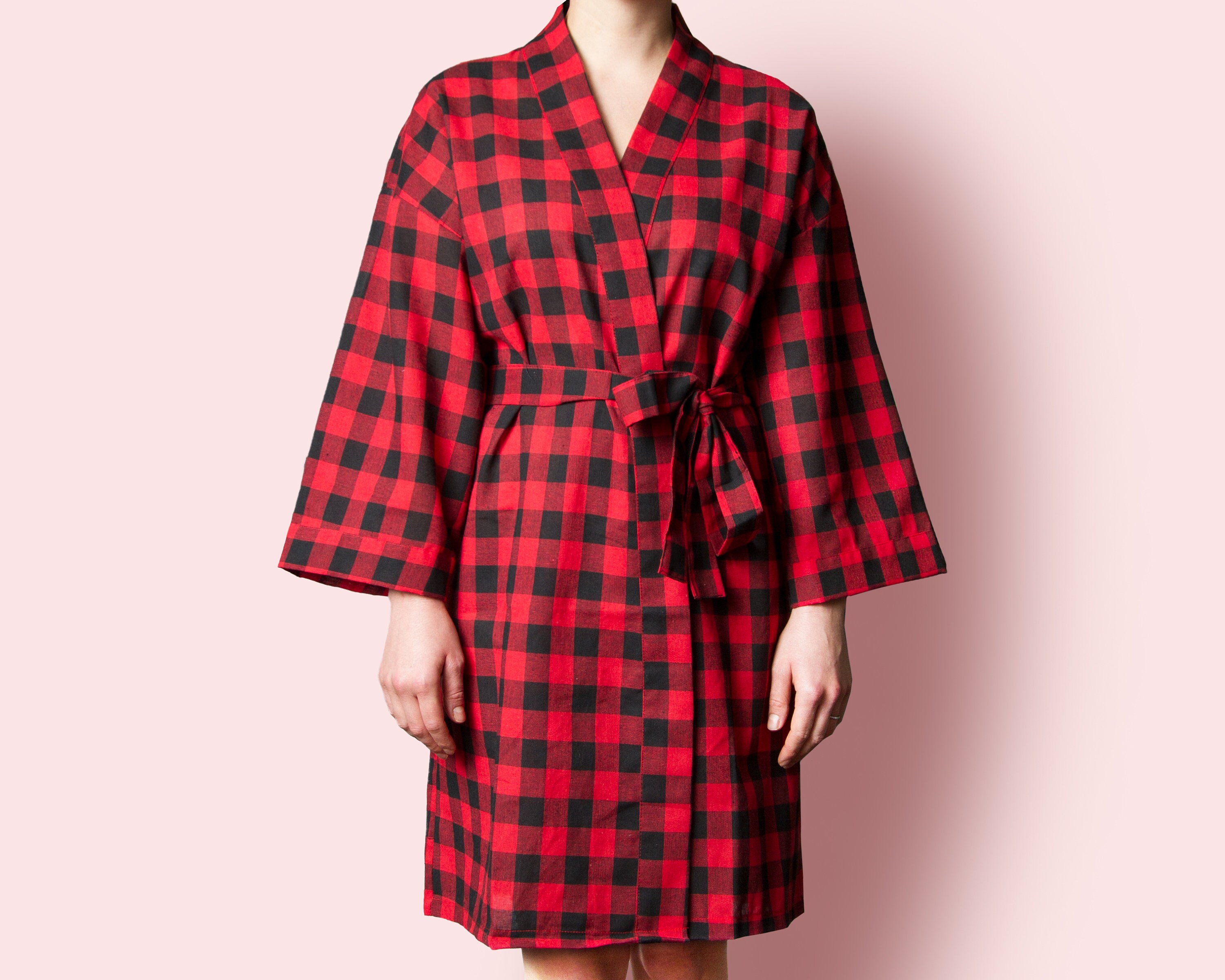 Personalized Buffalo Plaid Robe Custom Women's Robe Etsy