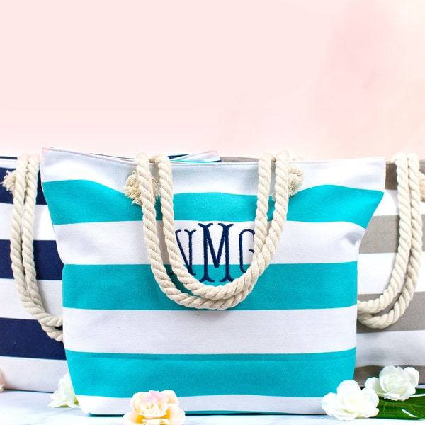 SALE Monogrammed Beach Tote Bag, Bridal Gift Totes, Bridesmaids Gift Bag, Bridal Party Tote, Set of Tote Bag for Bridal Party Photo